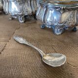 Set of 4 antique silver salt cellars