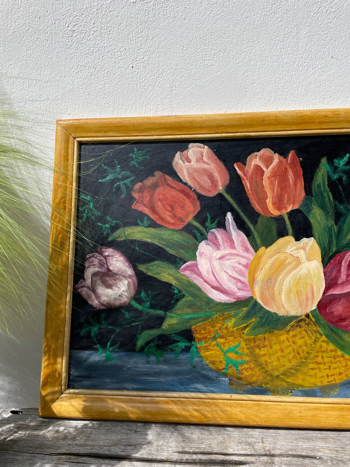 Large flower bouquet painting