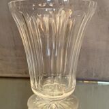Vase on pedestal in cut crystal mid-twentieth century