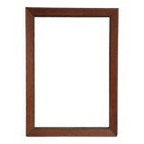 Large rectangular mirror with solid wood frame