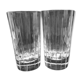 2 Christofle crystal glasses