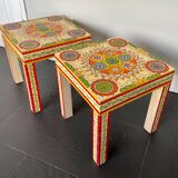 Pair of bedside or end table side tables
