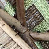 4 vintage rattan chairs
