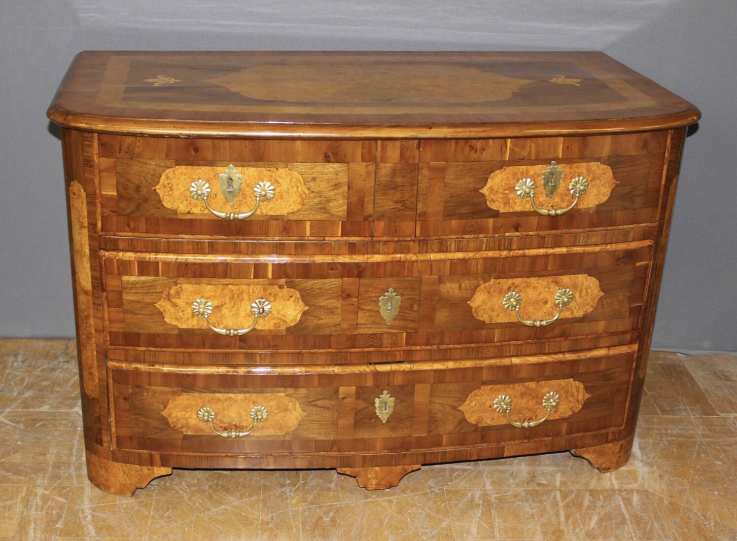 Louis XIV commode in 18th-century marquetry