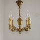 French Empire Style Bronze 4-Light Chandelier with Swan Detail Arms