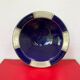 Large hollow plate in blue ceramic from Morocco