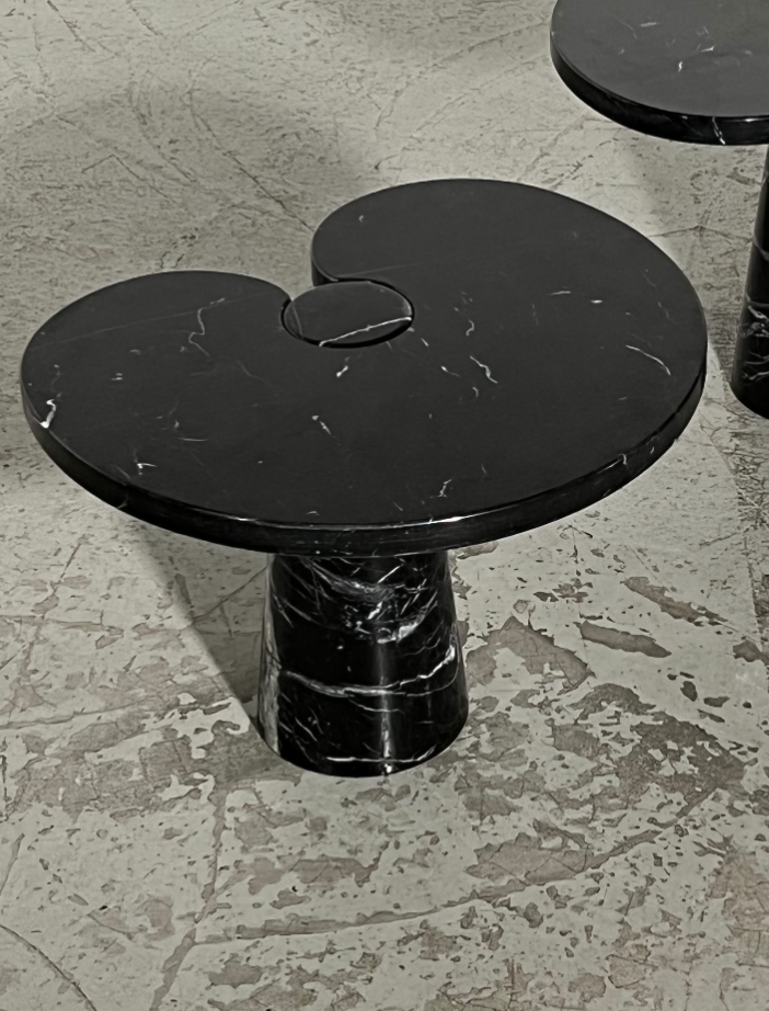 Side table series "Eros" in Marble by Angelo Mangiarotti for Skipper, contemporary edition