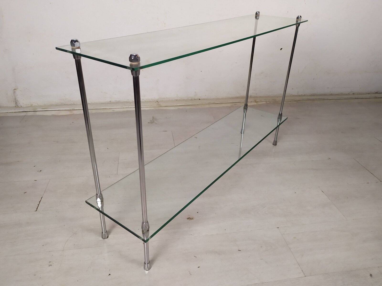 Chrome vintage console, 1970s