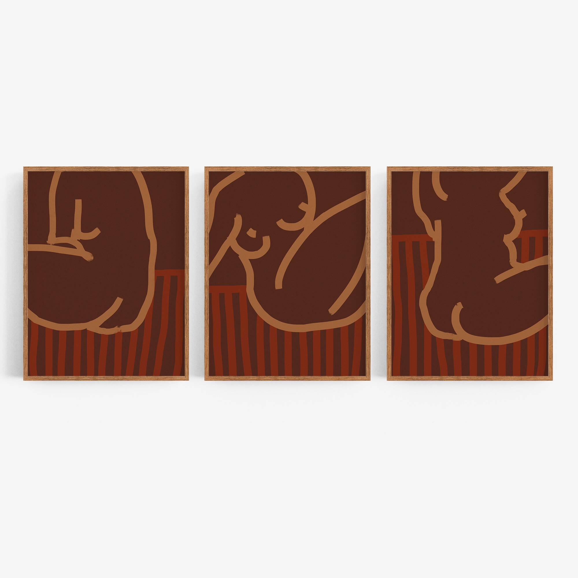 Ensemble de 3 impressions giclées féminines