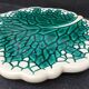 Verceram cheese platter and knife, leaf decoration