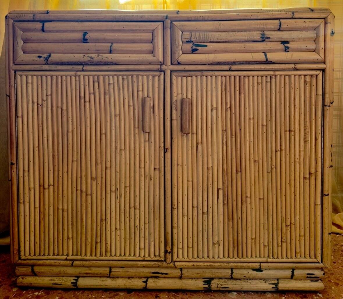 Shanghai model sideboard in bamboo by Vivai Del Sud, Italy, 1970s.