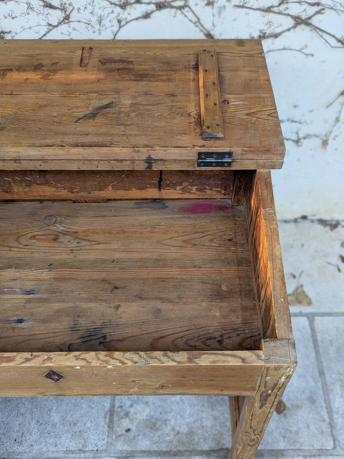 School desk with storage