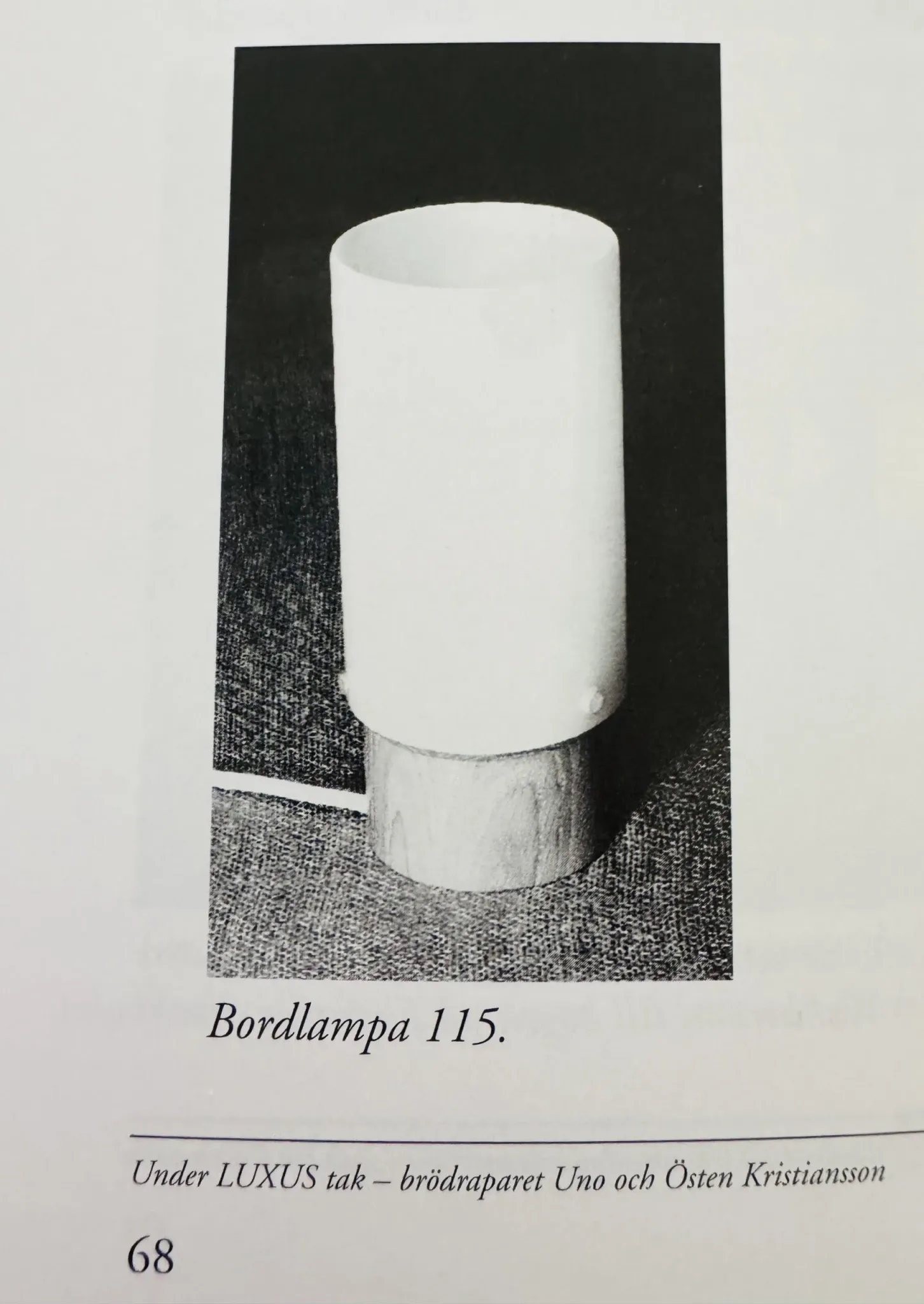Model 115 Cylindrical Table Lamp By Uno & Östen Kristiansson For Luxus, Sweden, 1960S