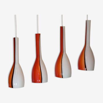 Murano glass pendant lamps by vistosi luciano italy
