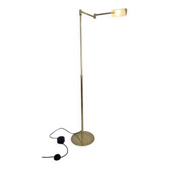 Floor lamp/reading lamp in gilded brass