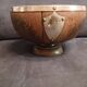 Victorian era silver-plated bowl with oak wood.
