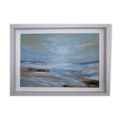 Tableau paysage marin abstrait, original signé et livré avec son certificat