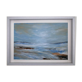 Tableau paysage marin abstrait, original signé et livré avec son certificat