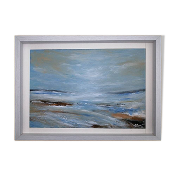 Tableau paysage marin abstrait, original signé et livré avec son certificat