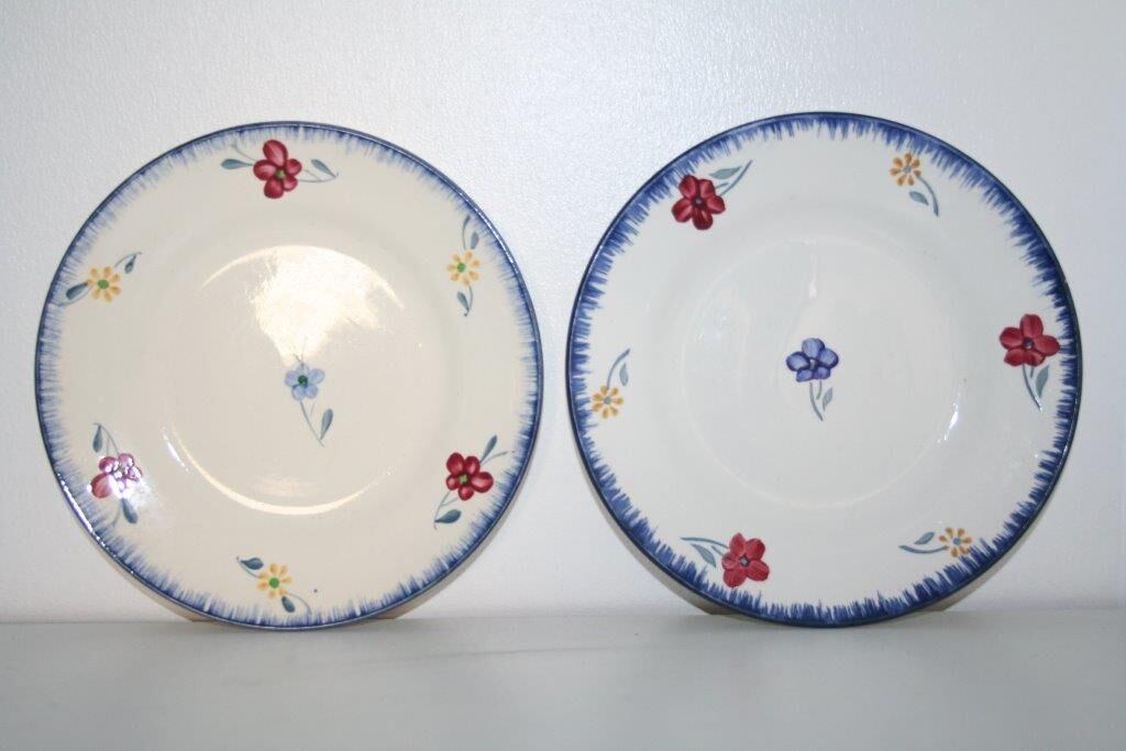 8 plates Mary Lou Digoin Sarreguemines ø 18 cm