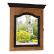 Miroir noir et bois naturel brut