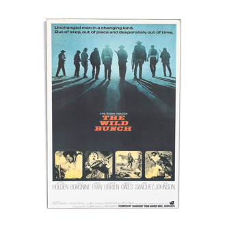 Affiche vintage du film "The Wild Bunch" de Sam Peckinpah, 1970