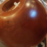 Wooden ball lamp base made in Italy