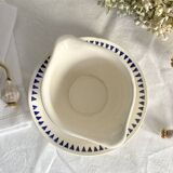 Longchamp ironstone gravy boat, Arlette model, 1950s