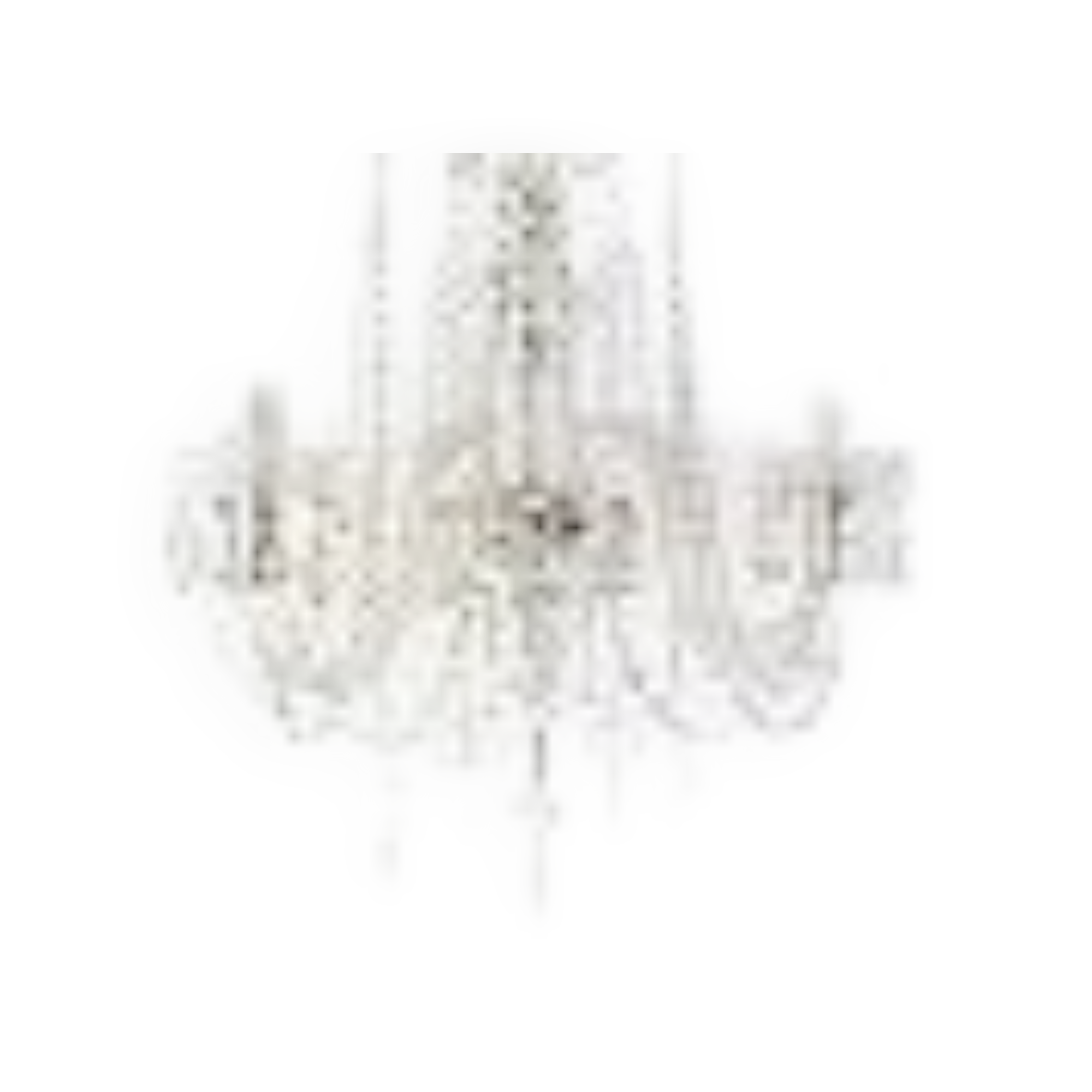 Prism chandelier - Five glass arms - Electric - c. 1890