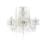 Prism chandelier - Five glass arms - Electric - c. 1890