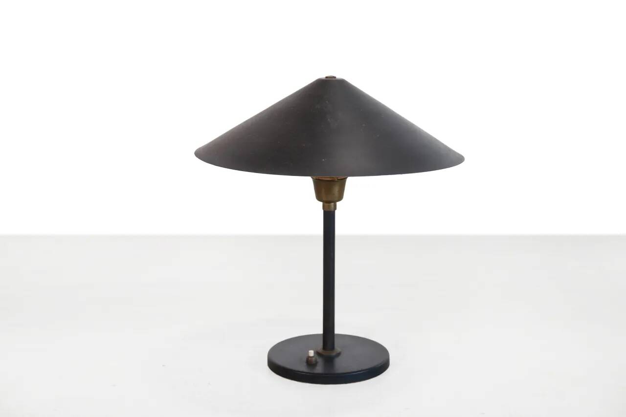 Lampe de table danoise vintage noire