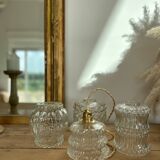 Set of 4 modern pendant lights with antique globes