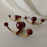 Art deco bakelite brass hooks