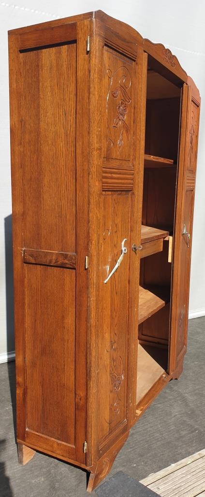 Art deco cabinet bookcase dark oak l135