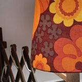 Wall lamp/scissor lamp in died pine wood from Translandia. Denmark 1960s