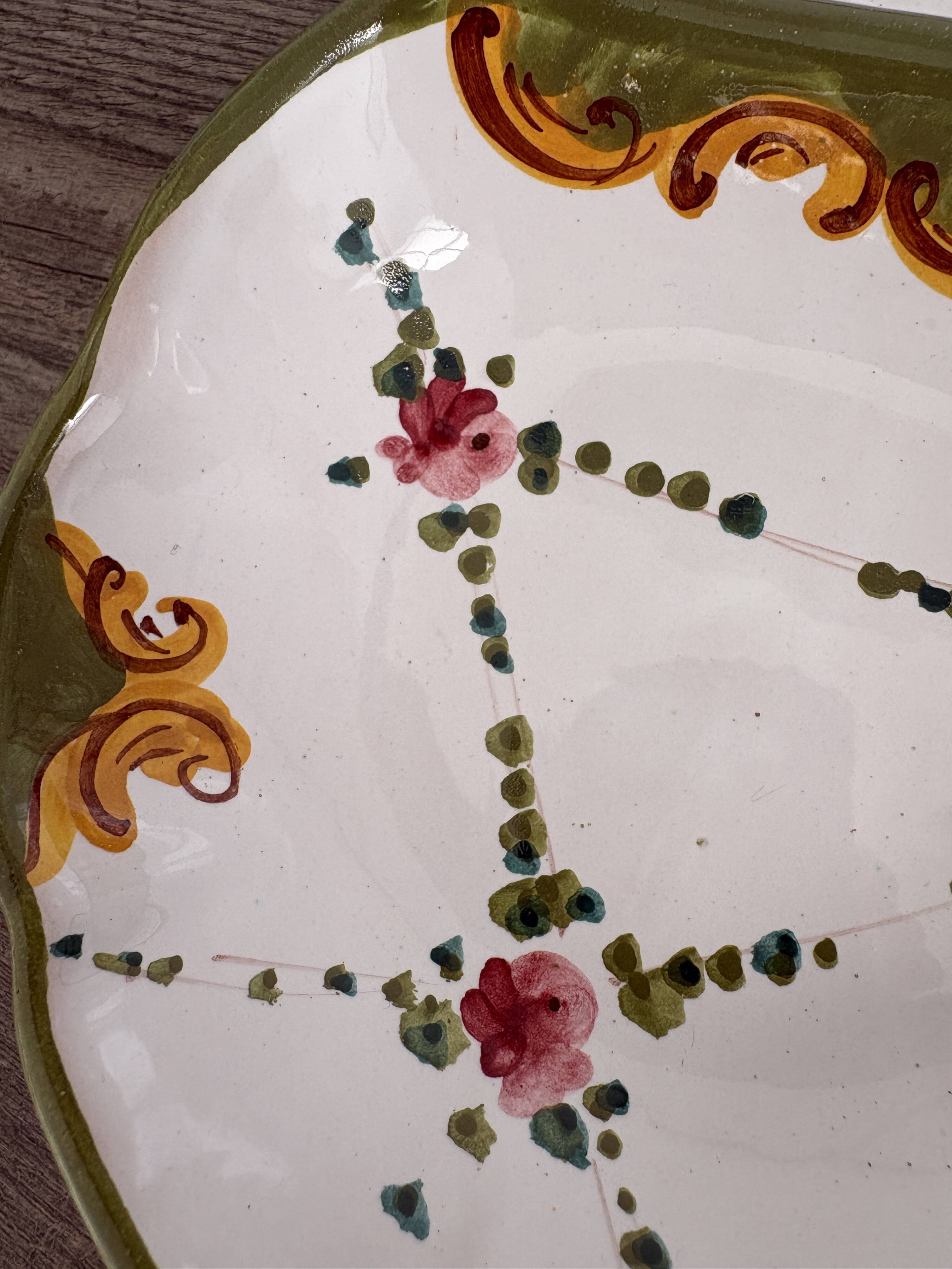 Vintage ceramic Italian aperitif plate