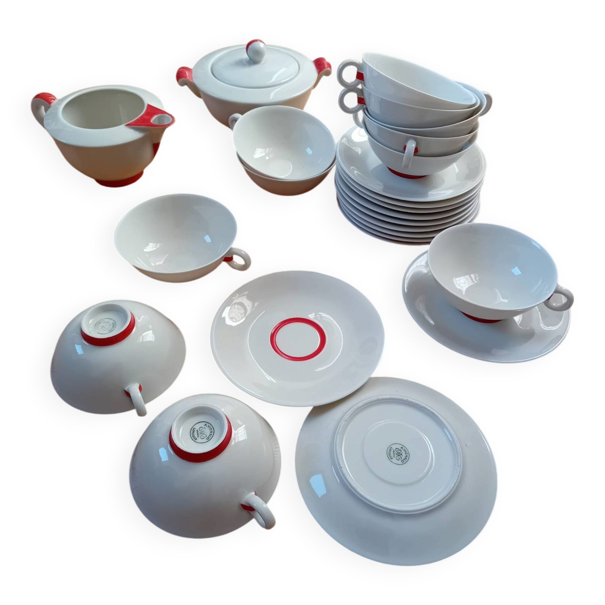 Limoges porcelain tea service A. Vignaud