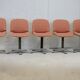 5 chairs "space age", Wilkhahn edition, plastic shells, star steel base. Circa 1970