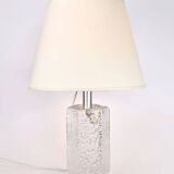 Lampe de table structurée en cristal massif du milieu du siècle par Willem Heesen pour Royal Leerdam