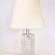 Mid-century solid crystal structured table lamp by Willem Heesen for Royal Leerdam