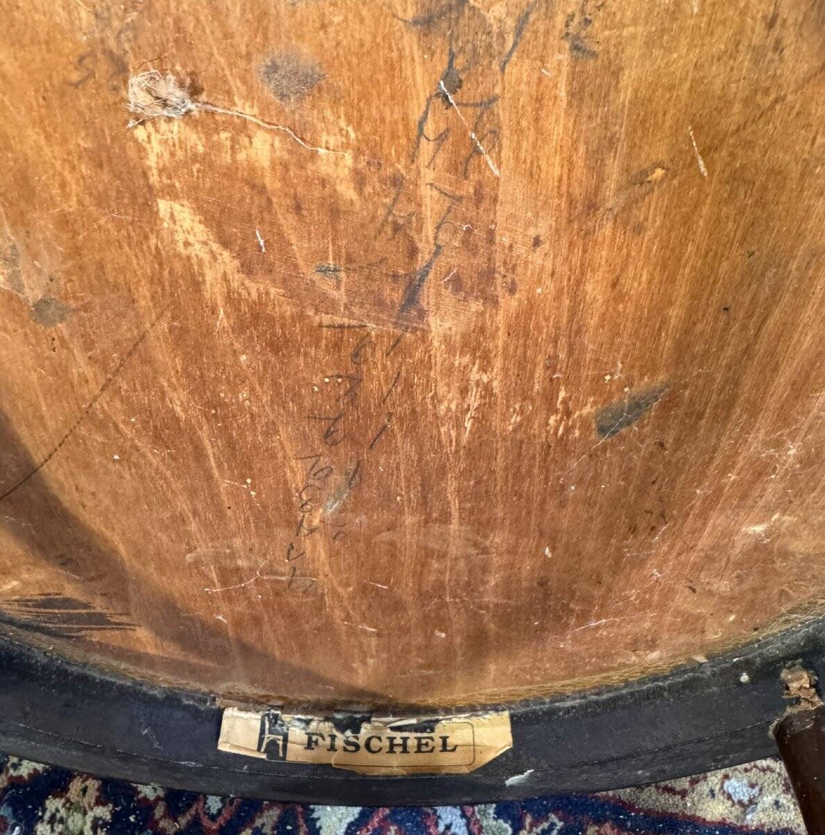 Fischel office chair in curved wood