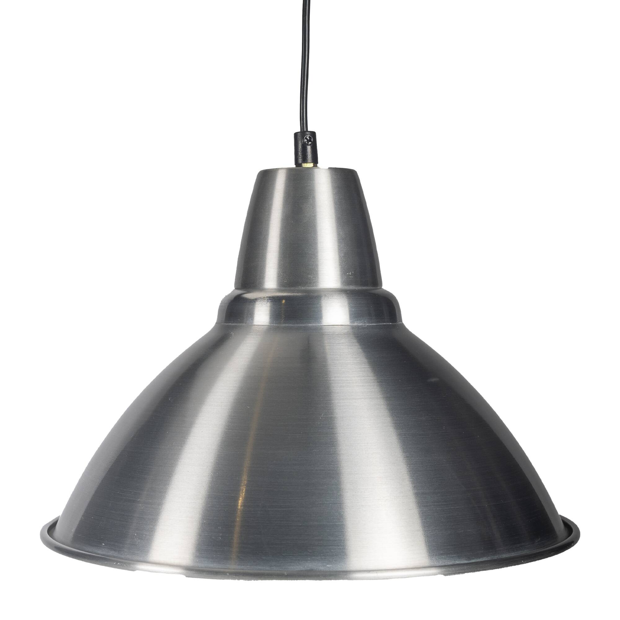 Industrial brushed aluminium lamp