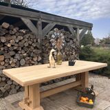 Renovated solid oak monastery table