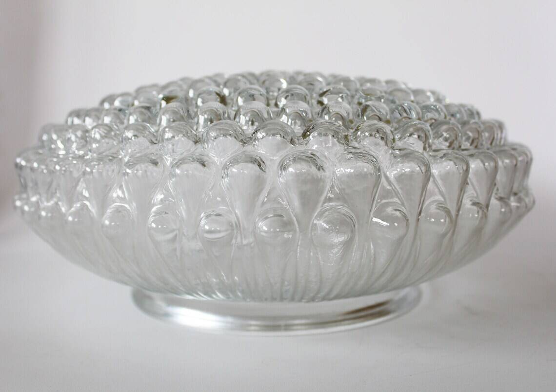 Grand globe de lampe vintage en verre transparent, globe de remplacement