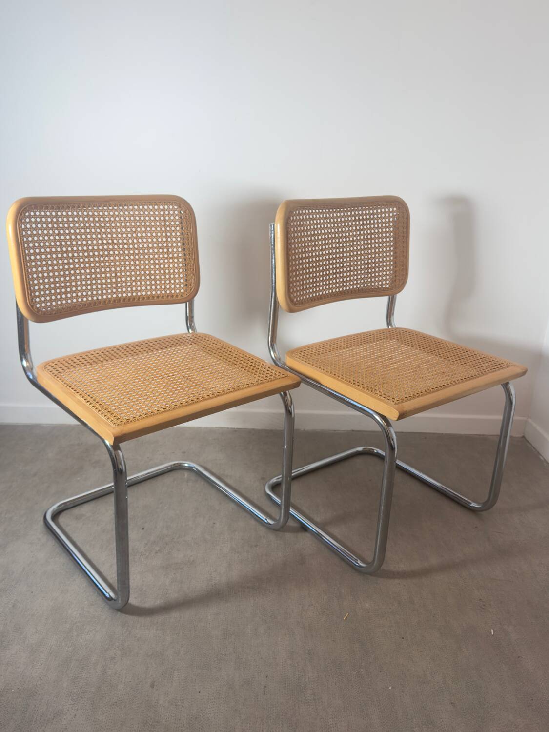 Paire de chaises Cesca Marcel Breuer B32 made in Italy