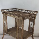 Wicker & rattan serving trolley 1900