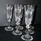 Saint-Louis set of 6 Tommy cut crystal champagne flutes signed H18.5