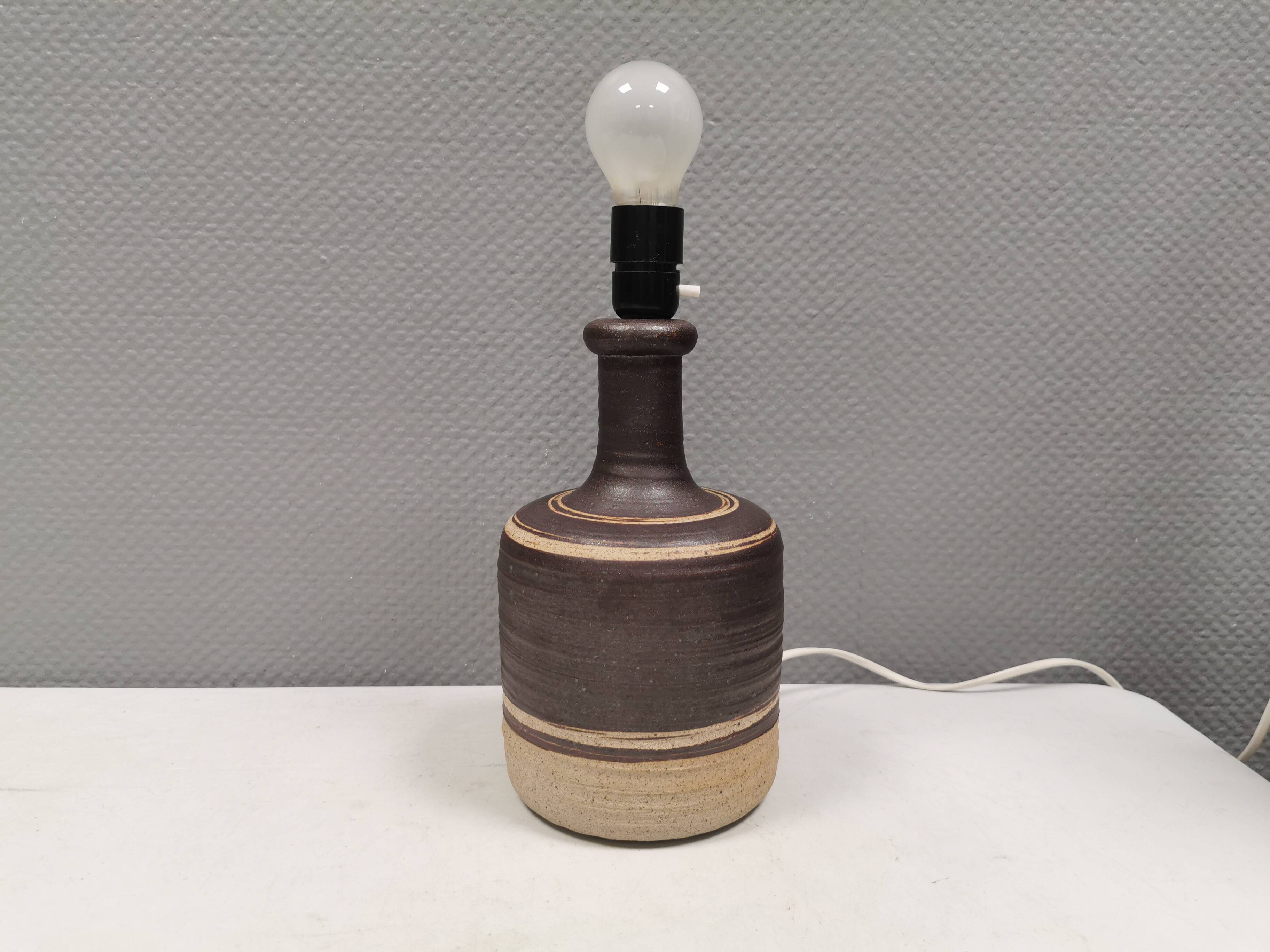 Beautiful Tue Poulsen table lamp in ceramic. Denmark 1970-80s.