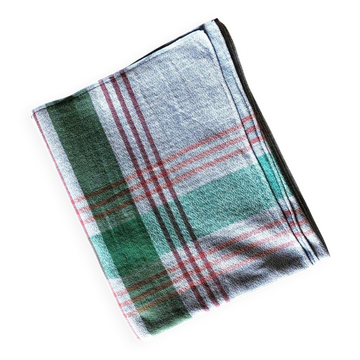 Vintage tablecloth, blue with stripes