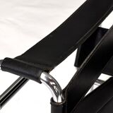 Wassily chair by Marcel Breuer in black leather 1970